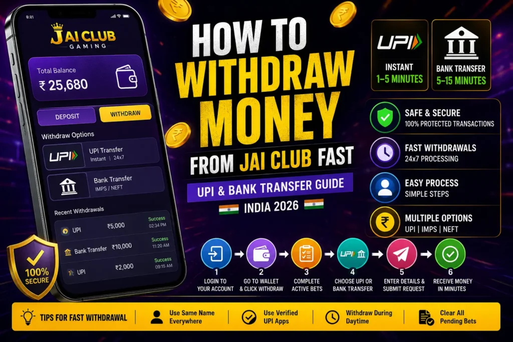 Jai Club UPI withdrawal process guide