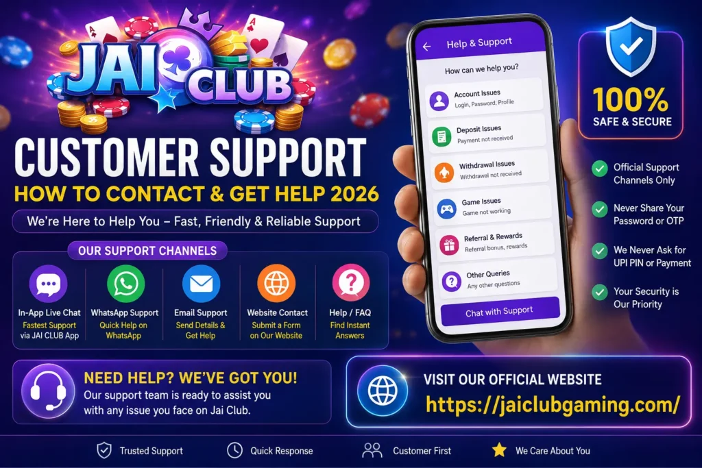 jai-club-customer-support-guide-2026